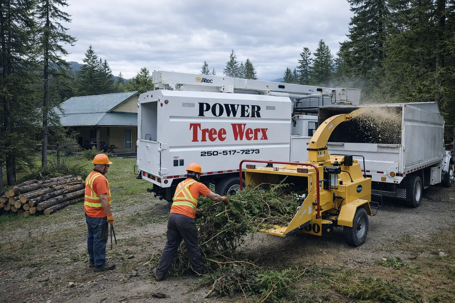 Chipper and cleanup work